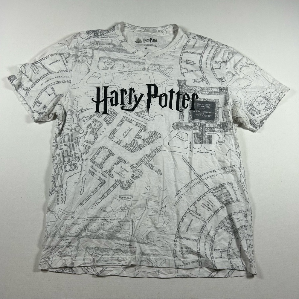 Harry Potter Official World Map T-Shirt Wizarding World Of Harry Potter Medium